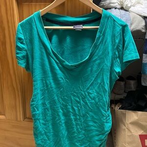 Green maternity shirt
